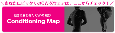あなたにピッタリのCW-Xウェアは、ここからチェック！　動きに合わせたCW-X選び　Conditioning　Map
